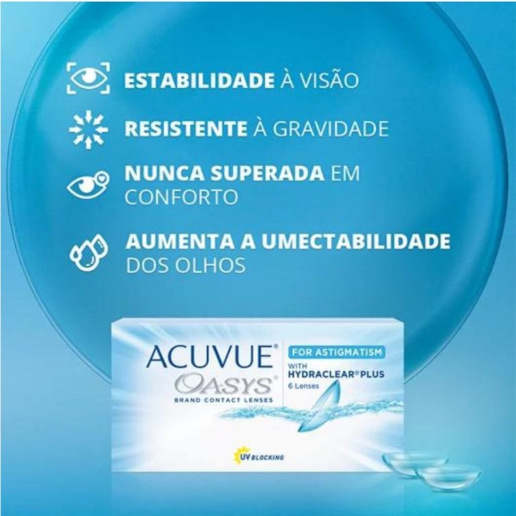 ACUVUE OASYS para ASTIGMATISMO com HYDRACLEAR® PLUS (Detalhe 60)