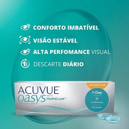 ACUVUE® OASYS 1-DAY com TECNOLOGIA HydraLuxe para ASTIGMATISMO (Detalhe 66)